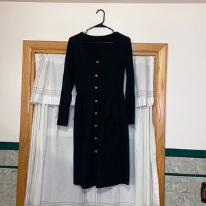 Long sleeve black dress